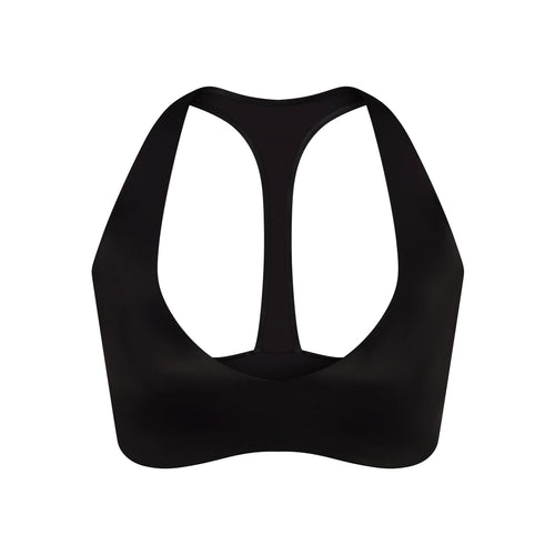 NikeSKIMS SATIN SHINE PLUNGE T-BACK BRA | OBSIDIAN