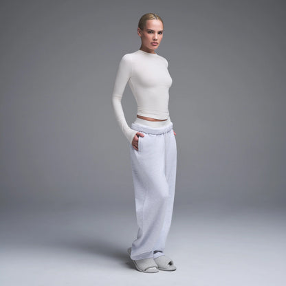 COTTON JERSEY LONG SLEEVE T-SHIRT | MARBLE