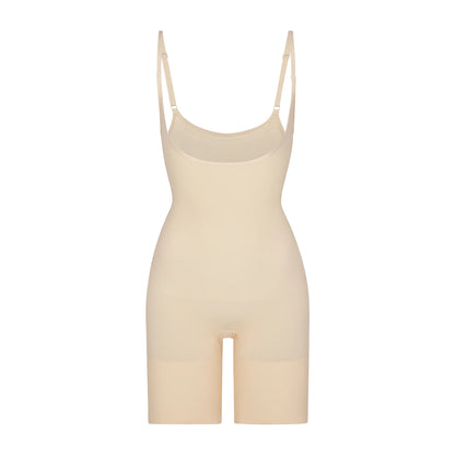 SEAMLESS SCULPT BUTT LIFTING OPEN BUST BODYSUIT | SAND