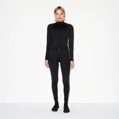NikeSKIMS MATTE MOCK NECK FULL ZIP JACKET | OBSIDIAN