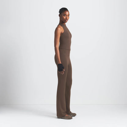 NikeSKIMS MATTE MOCK NECK RACER TANK | DARK SEPIA