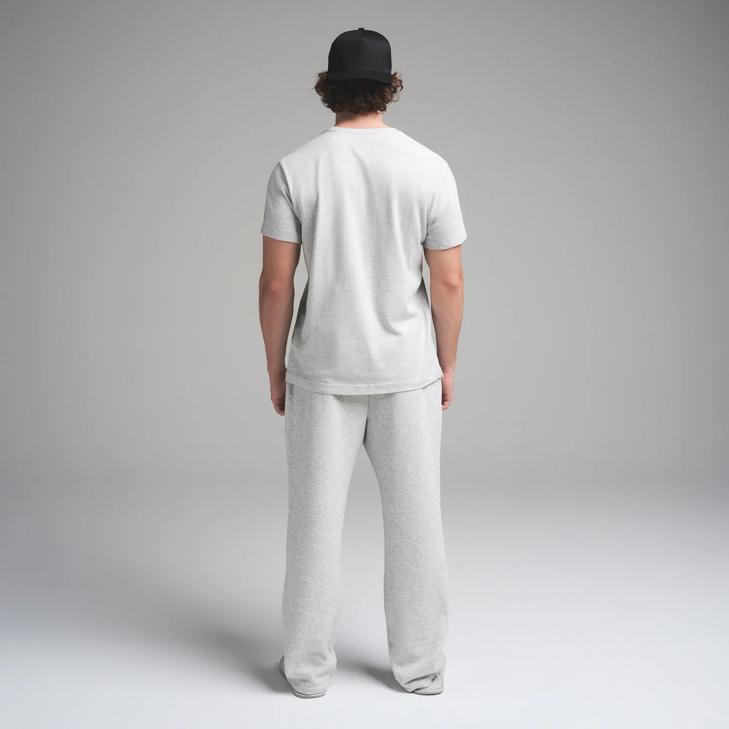 SKIMS COTTON MENS CLASSIC T-SHIRT | LIGHT HEATHER GREY