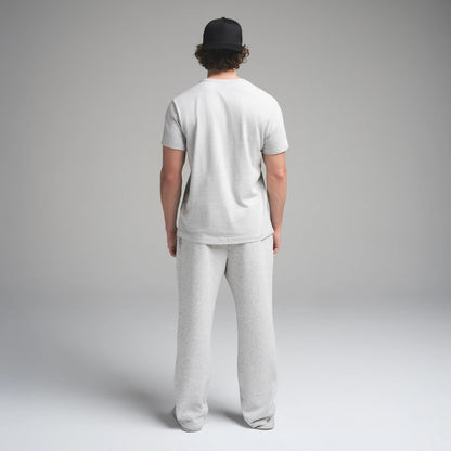 SKIMS COTTON MENS CLASSIC T-SHIRT | LIGHT HEATHER GREY