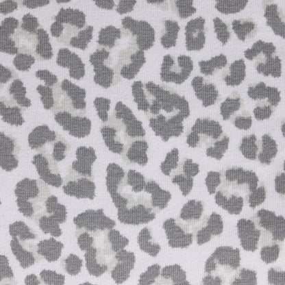 LIGHTWEIGHT COTTON LOGO PICOT HIPSTER | SNOW LEOPARD PRINT