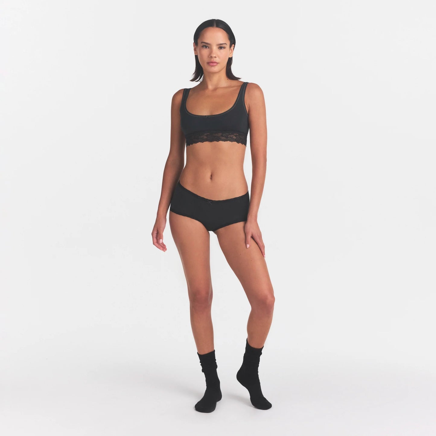 LIGHTWEIGHT COTTON LACE BOY SHORT | SOOT