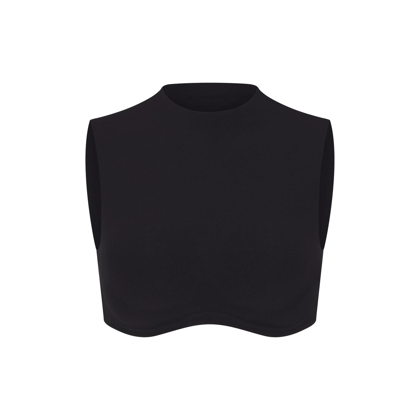 NikeSKIMS STUDIO STRETCH MOCK NECK BRA TOP | OBSIDIAN