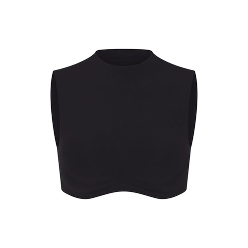 NikeSKIMS STUDIO STRETCH MOCK NECK BRA TOP | OBSIDIAN