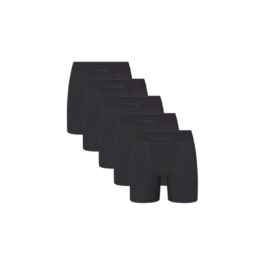 SKIMS COTTON MENS 5" BOXER BRIEF 5-PACK | ONYX