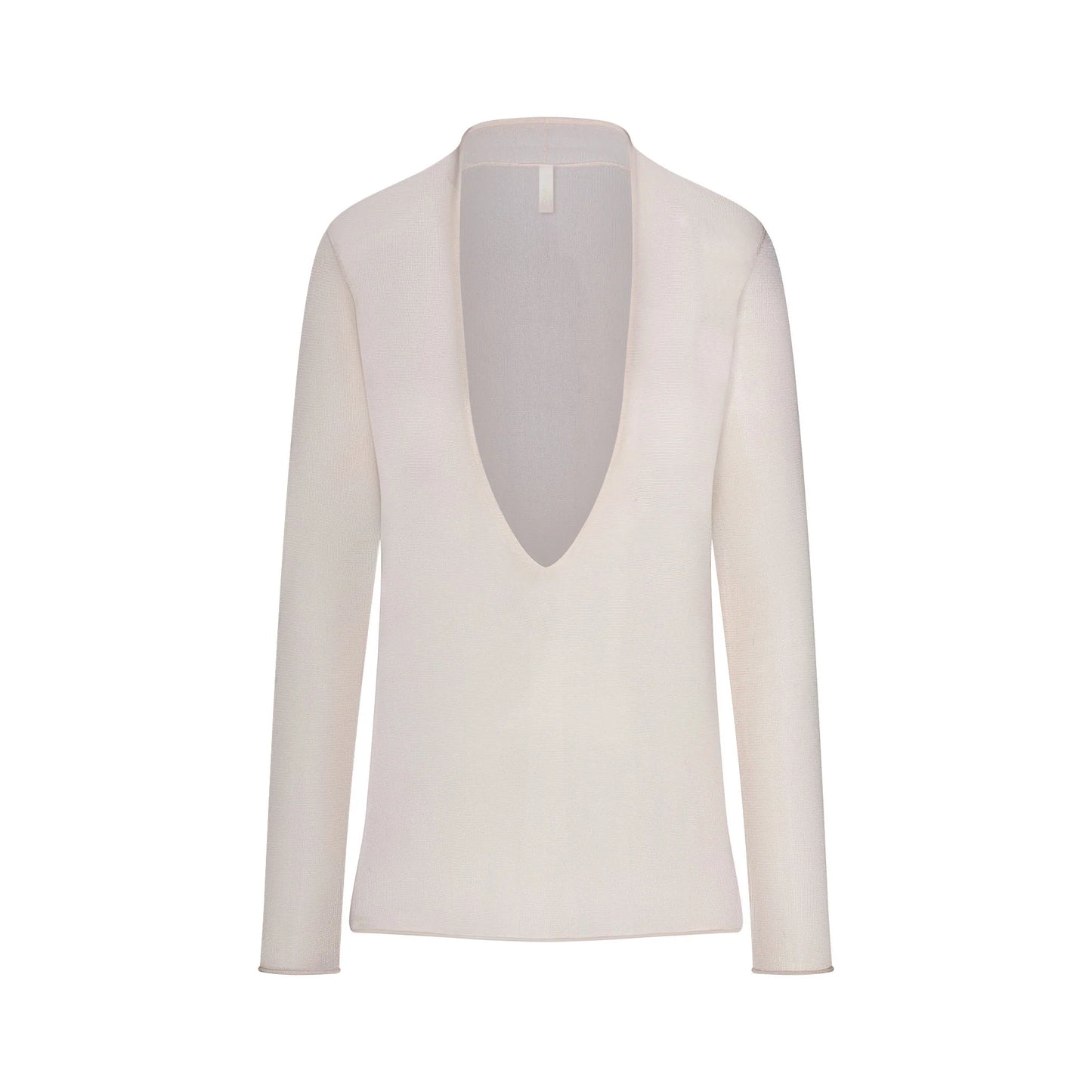 SLINKY KNIT DEEP PLUNGE TOP | BUFF