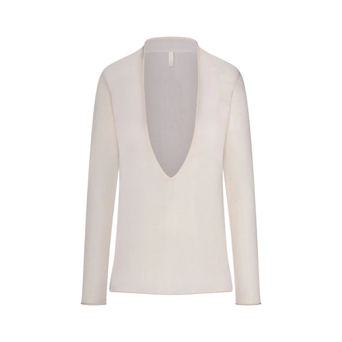 SLINKY KNIT DEEP PLUNGE TOP | BUFF