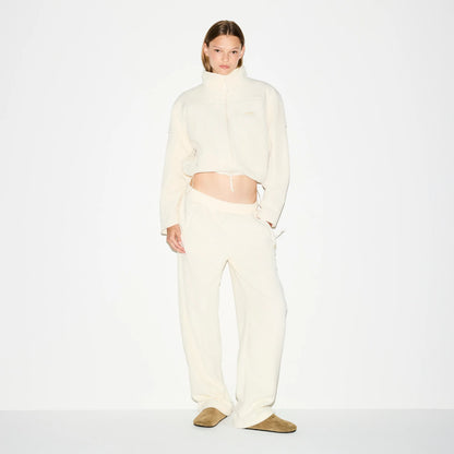 OUTDOOR FLEECE STRAIGHT LEG PANT | ECRU