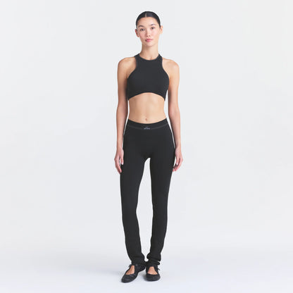 NikeSKIMS RIBBED SEAMLESS 34" STRAIGHT LEGGING | OBSIDIAN