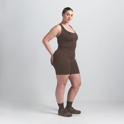 NikeSKIMS MATTE RACERBACK TANK | DARK SEPIA