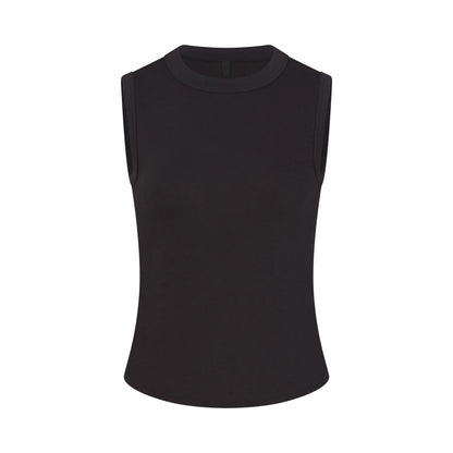 WORN IN JERSEY HIGH CREW TANK | WASHED ONYX