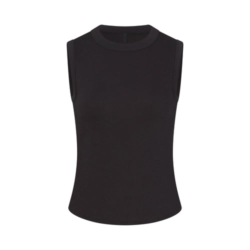 WORN IN JERSEY HIGH CREW TANK | WASHED ONYX