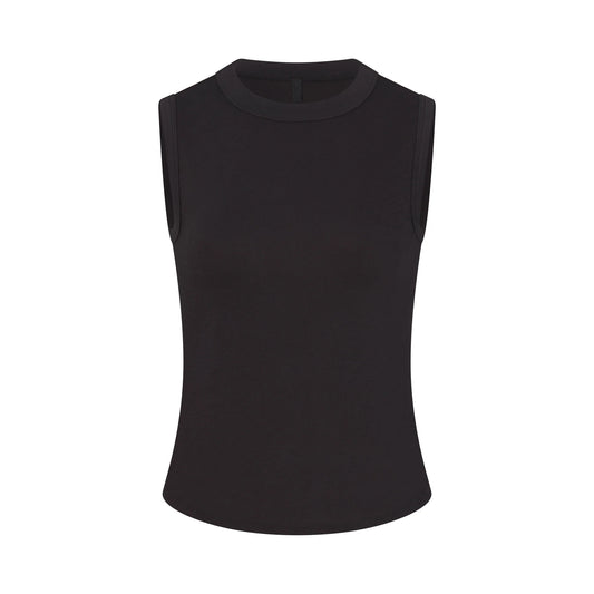 WORN IN JERSEY HIGH CREW TANK | WASHED ONYX