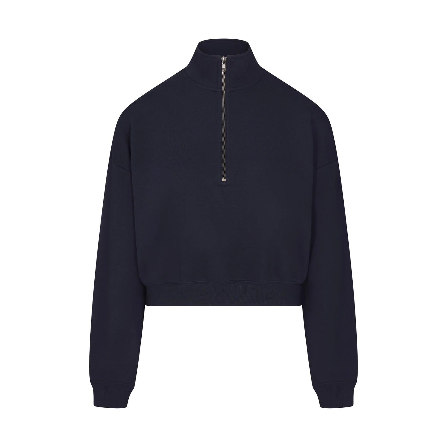 DRAPEY FRENCH TERRY HALF ZIP | NAVY
