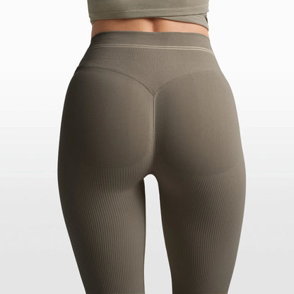 NikeSKIMS RIBBED SEAMLESS 34" STRAIGHT LEGGING | DUSTY OAKMOSS