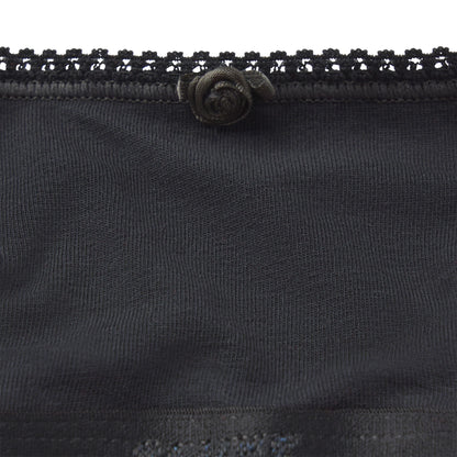 LIGHTWEIGHT COTTON LOGO PICOT SCOOP BRALETTE | SOOT TONAL