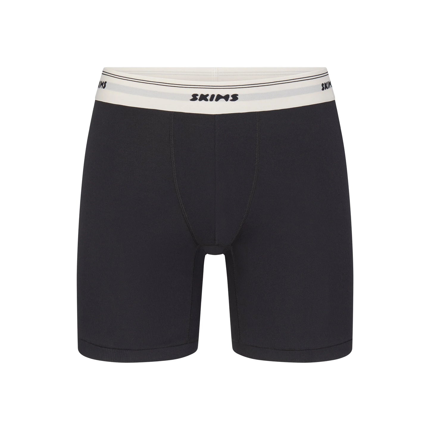 SKIMS COTTON RIB MENS 5" BOXER BRIEF | ONYX