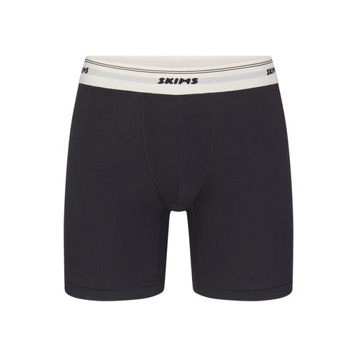 SKIMS COTTON RIB MENS 5" BOXER BRIEF | ONYX