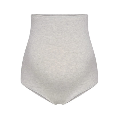 COTTON JERSEY MATERNITY HIGH-WAISTED BRIEF 5-PACK | LIGHT HEATHER GREY
