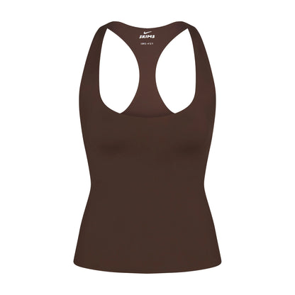 NikeSKIMS MATTE RACERBACK TANK | DARK SEPIA