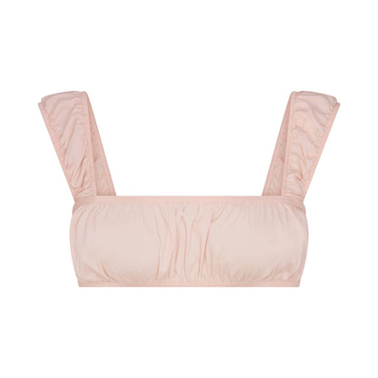POPLIN APPAREL BRALETTE | DUSTY PINK