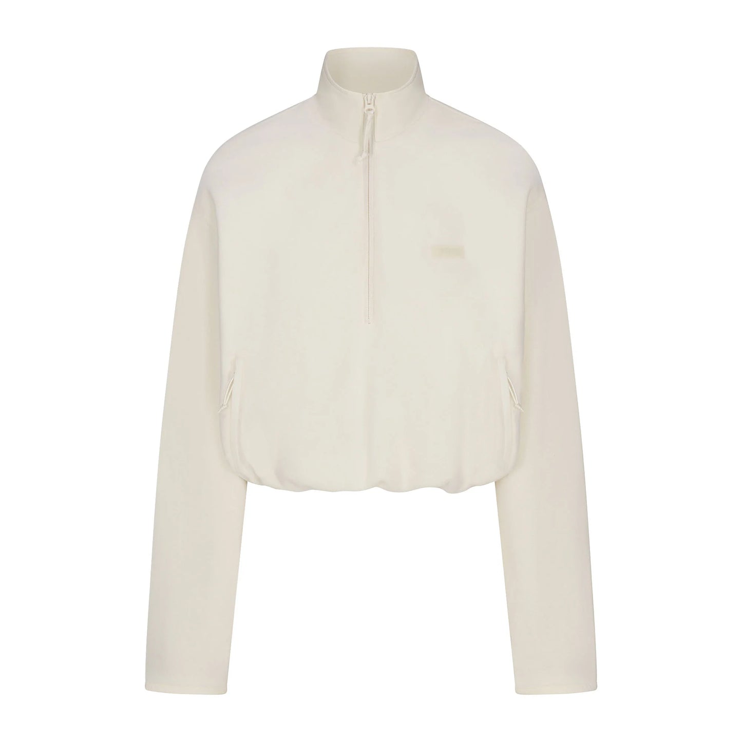 OUTDOOR FLEECE HALF ZIP PULLOVER | ECRU