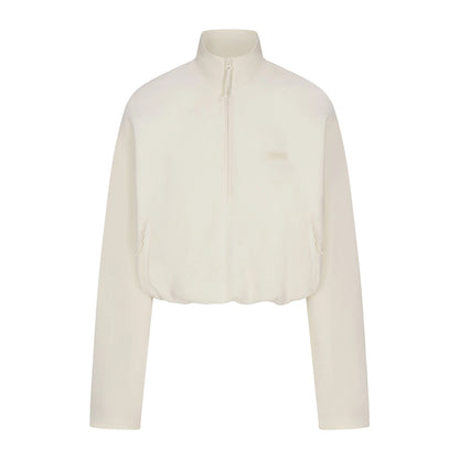 OUTDOOR FLEECE HALF ZIP PULLOVER | ECRU