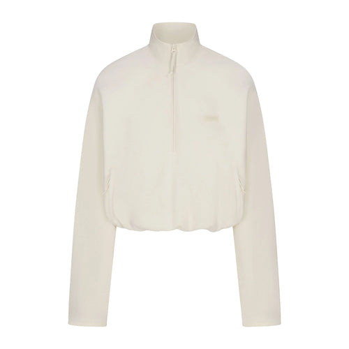 OUTDOOR FLEECE HALF ZIP PULLOVER | ECRU
