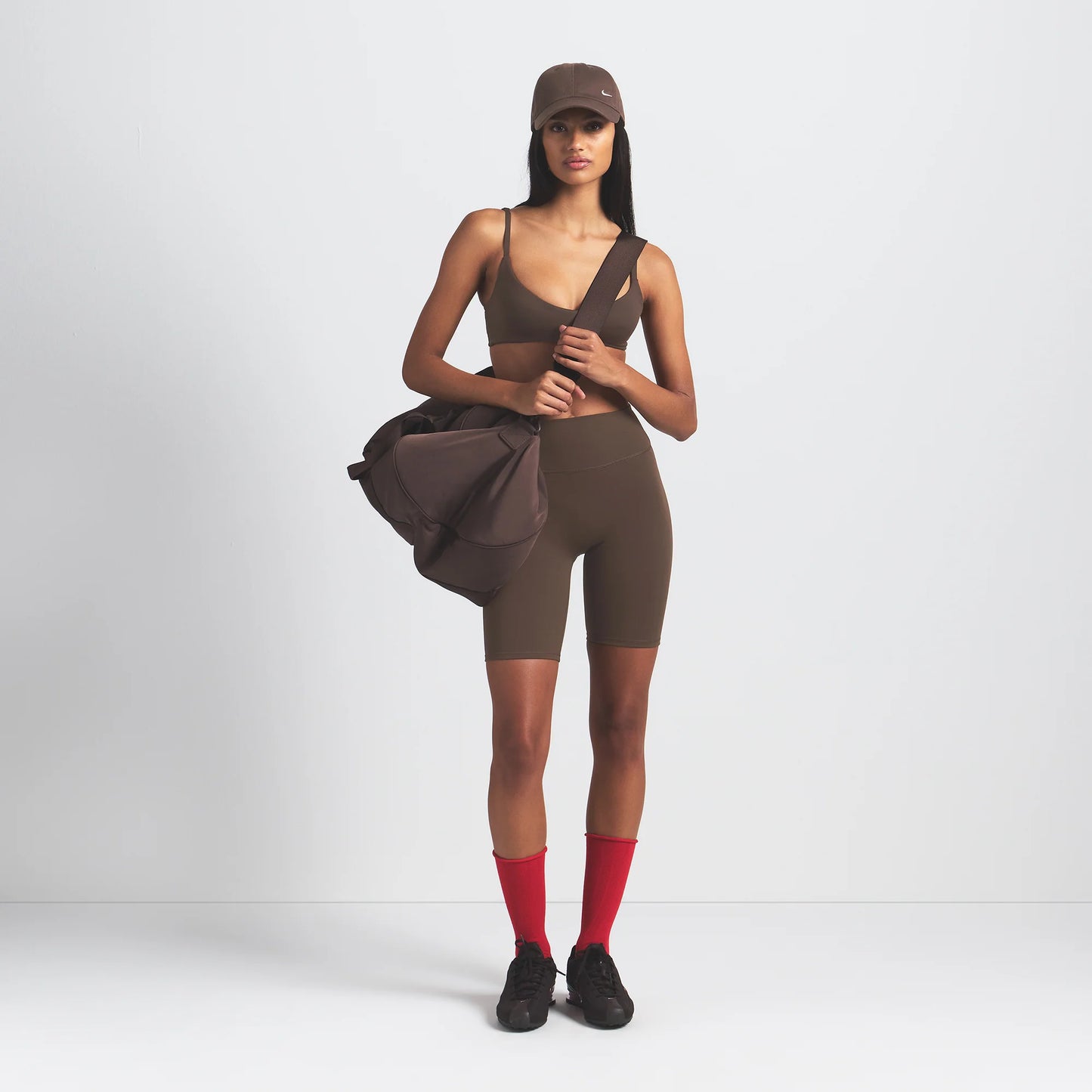 NikeSKIMS MATTE 7" BIKER SHORT | DARK SEPIA