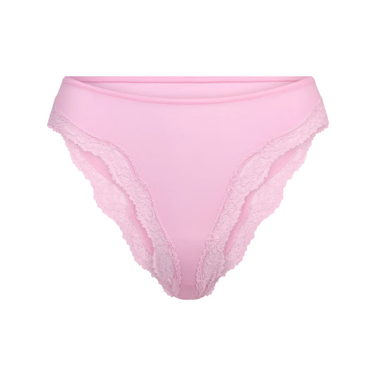FITS EVERYBODY LACE TANGA | BUBBLE GUM TONAL