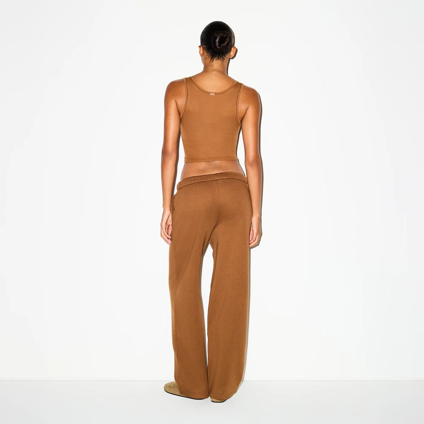 COTTON FLEECE CLASSIC STRAIGHT LEG PANT | BISON