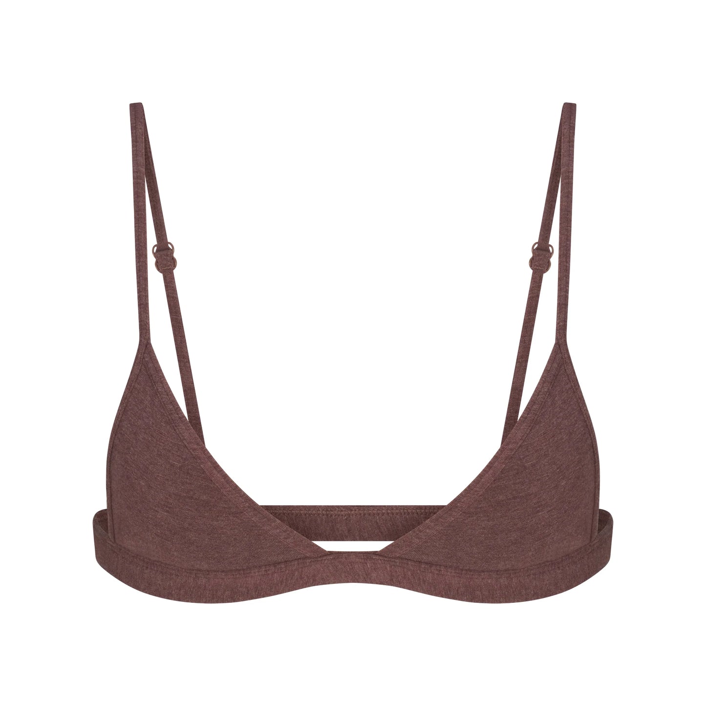EVERYDAY COTTON TRIANGLE BRALETTE | COCOA HEATHER