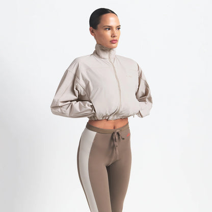 NikeSKIMS WOVEN NYLON CROP JACKET | STONE