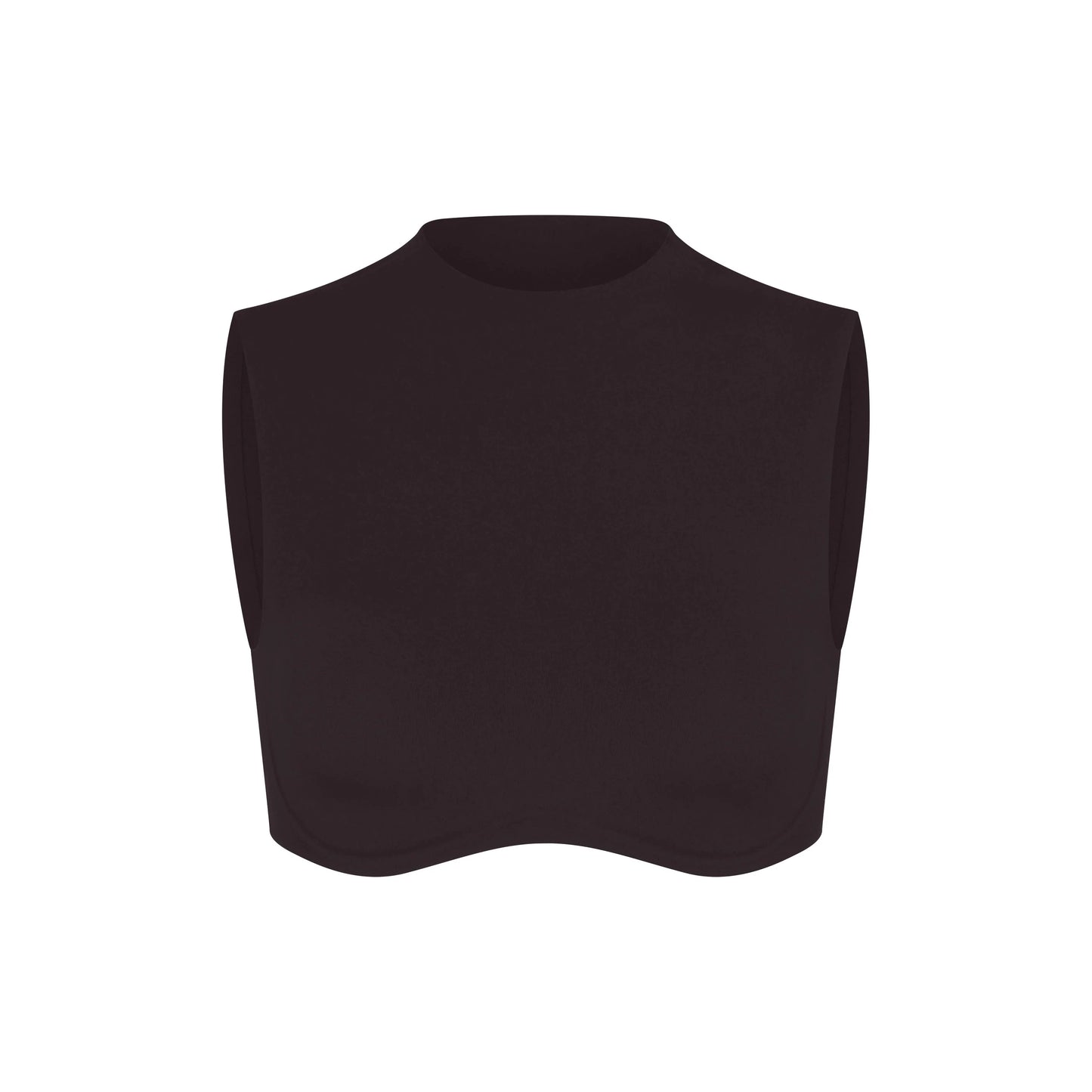 NikeSKIMS STUDIO STRETCH MOCK NECK BRA TOP | DARK ROAST