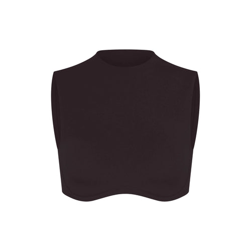 NikeSKIMS STUDIO STRETCH MOCK NECK BRA TOP | DARK ROAST