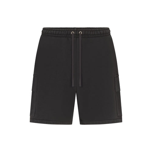 HEAVYWEIGHT FLEECE MENS CARGO SHORT | WASHED ONYX