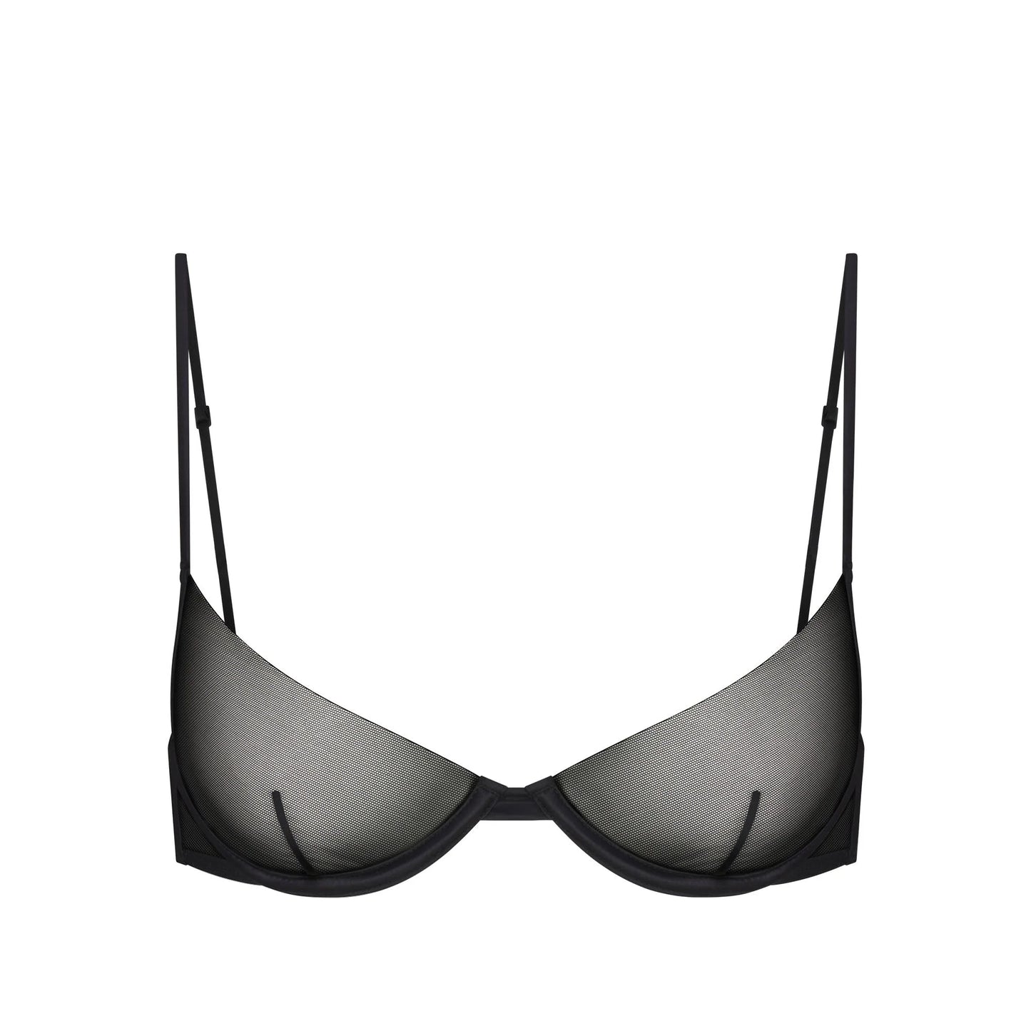 INVISIBLE PLUNGE BRA | OBSIDIAN