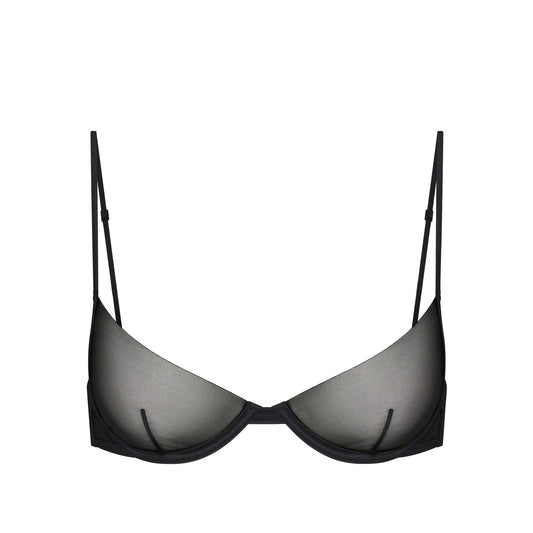 INVISIBLE PLUNGE BRA | OBSIDIAN