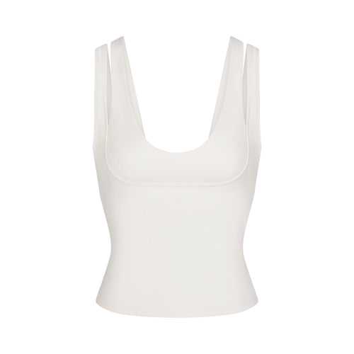 NikeSKIMS MATTE DOUBLE STRAP SCOOP TANK | IVORY