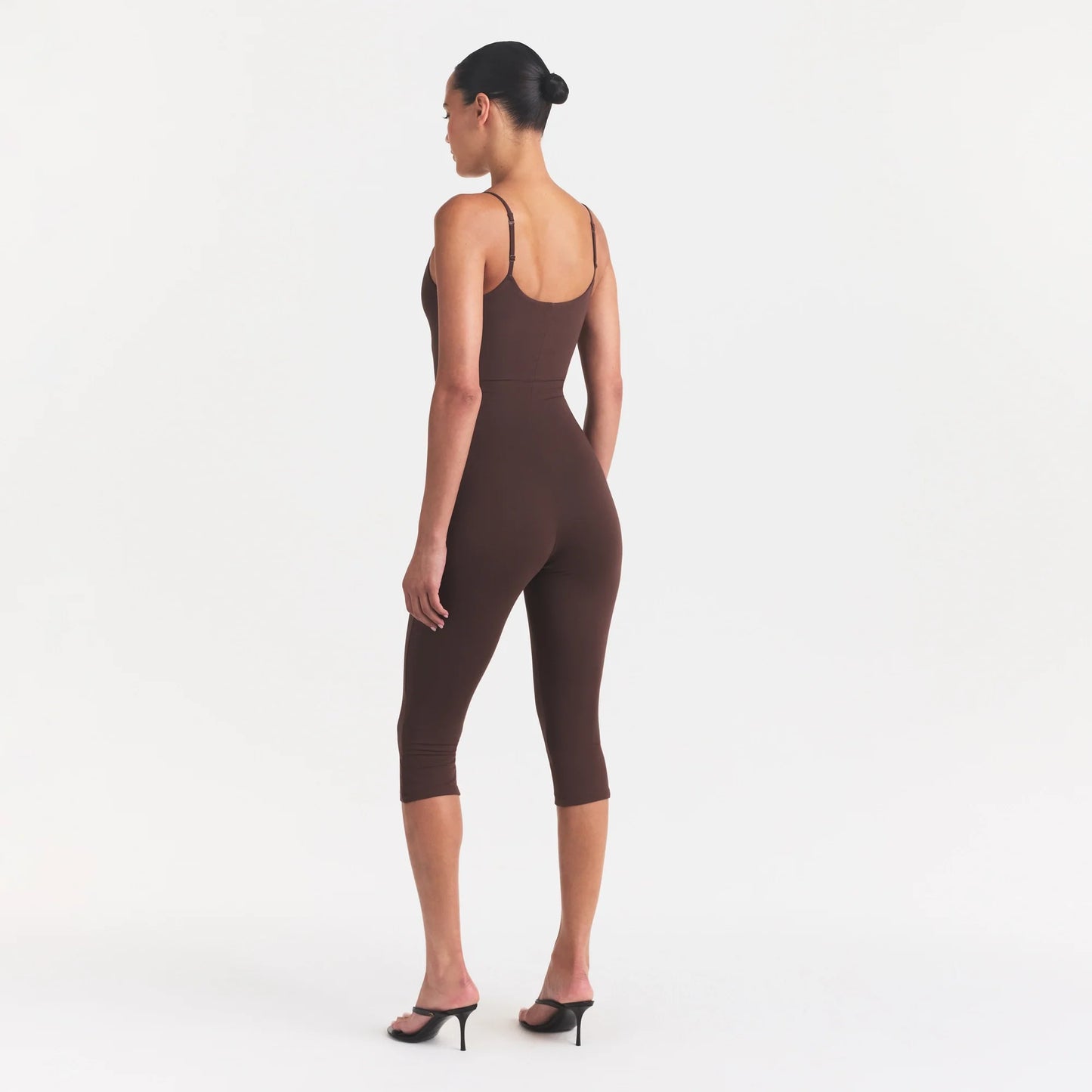 SMOOTH LAYERS CAPRI CATSUIT | COCOA