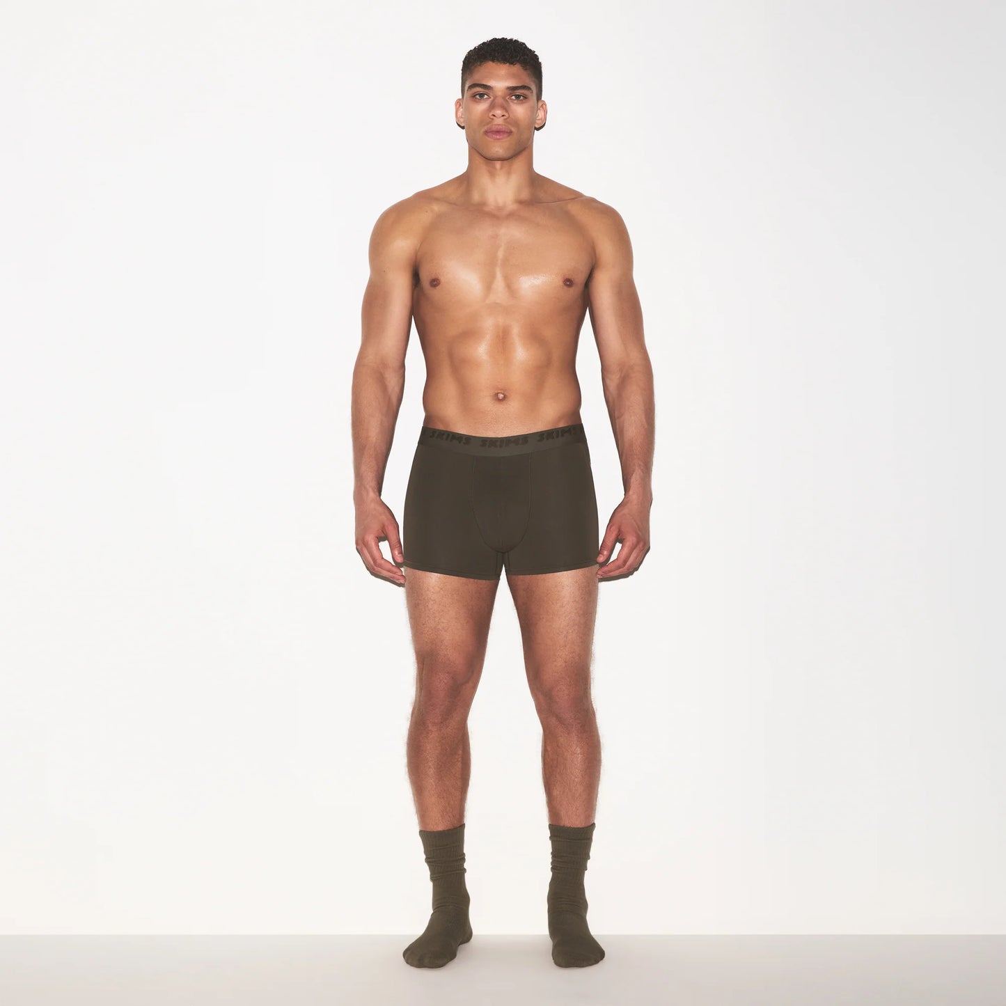 SKIMS STRETCH MENS 3" BOXER BRIEF | LODEN