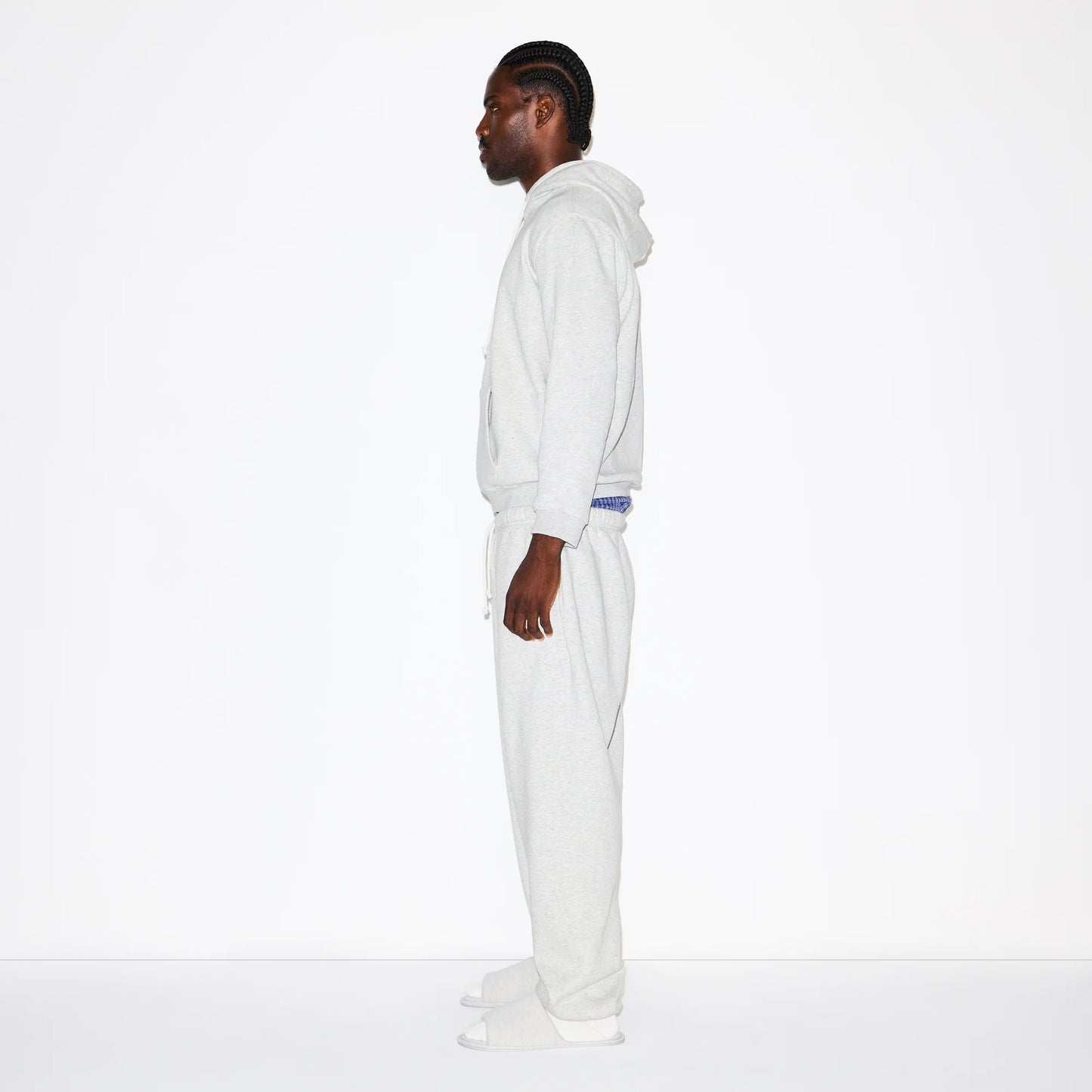 FLEECE LOUNGE MENS CLASSIC HOODIE | LIGHT HEATHER GREY