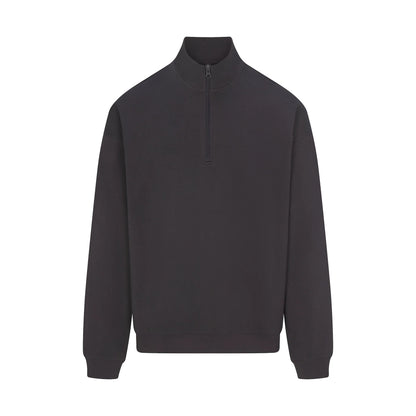 JERSEY LOUNGE MENS RELAXED QUARTER ZIP PULLOVER | ASH