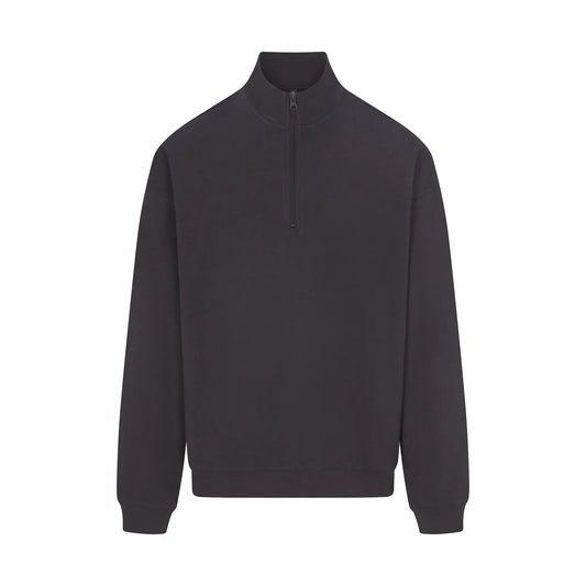 JERSEY LOUNGE MENS RELAXED QUARTER ZIP PULLOVER | ASH