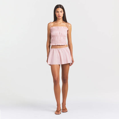 POPLIN APPAREL RUFFLE CAMI | DUSTY PINK