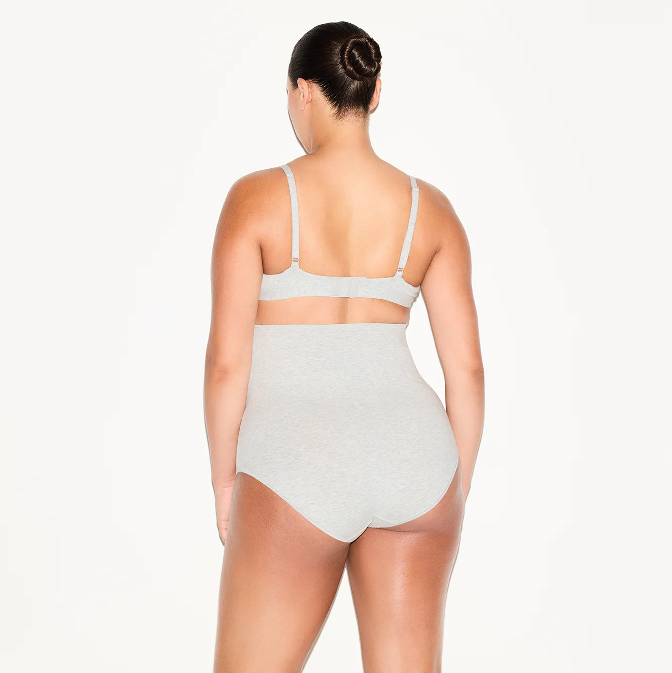 COTTON JERSEY MATERNITY HIGH-WAISTED BRIEF 5-PACK | LIGHT HEATHER GREY