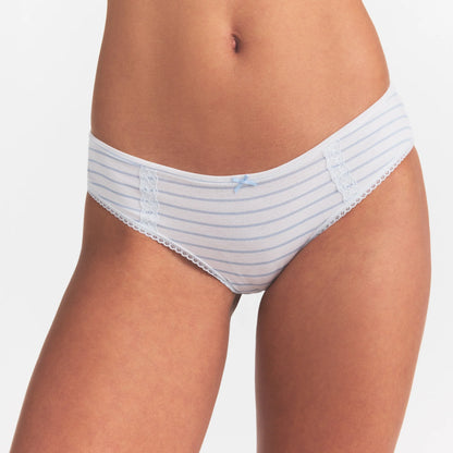 LIGHTWEIGHT COTTON LACE HIPSTER | AIRSPACE LAGUNA STRIPE